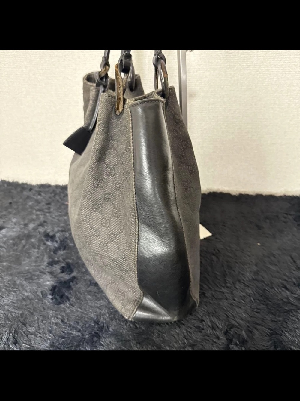Gucci Black Monogram Tote Bag with Double Straps - Picture 4 of 10